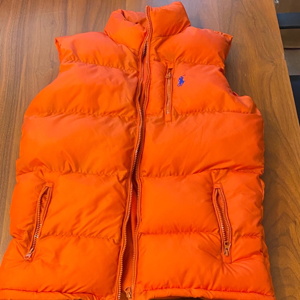Ralph Lauren Vibrant Orange Puffer Vest men’s size M